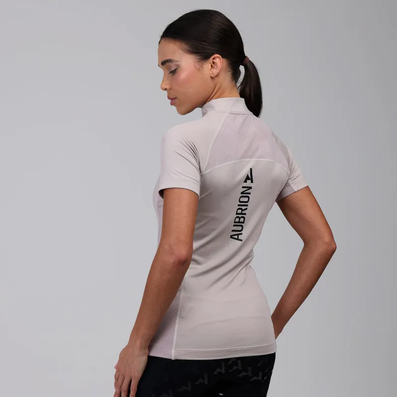 Aubrion React Short Sleeve Base Layer in Sand-1